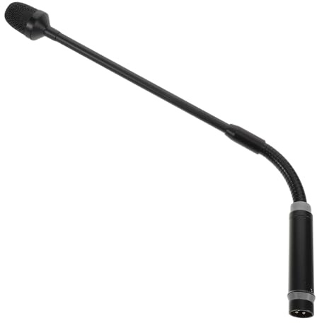 BESPORTBLE Gooseneck Microphone Flexible Arm Pin Xlr Male Mic for Dj and Live Performances Metal Hose Design for Studio and Meeting Use