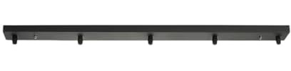 5 Loch Baldachin Lampen Schwarze, Lang 100cm Deckenbaldachin, Metall Lampenabdeckung, Kabelabdeckung Deckenrosette Decke Lampenschirm, Deckendose Lampenbaldachin Kit für Hängeleuchte Deckenleuchte