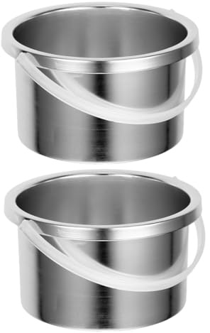 CLISPEED 2pcs 500ml Aluminum Wax Warmer Liner Pot for Professional Hard Wax Melting Stove Refill Insert Suitable for Hair Removal Waxing Kit Use