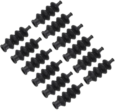 sourcing map 12 Stück 42 mm wasserdichte Schubstange Gummidichtung Faltenbalg für ferngesteuertes Boot, bürstenloses Elektroboot, Auto