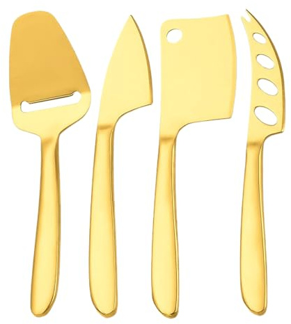 Chaies Juego de cortadores de queso | Herramientas de acero inoxidable con revestimiento antiadherente | Juego para cortar queso duro - Para cocinar en casa, hornear, uso comercial, camping, fiesta y