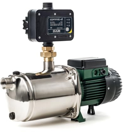 DAB JetInox 132 M + DAB Control-D avec Système de protection contre le fonctionnement à sec - Avec câble de raccordement - Système de contrôle des pompes Pompe surpresseur