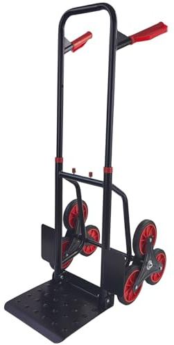RAMROXX® 150 kg Treppen Sackkarre – Treppensteiger mit 305×285 mm Plattform