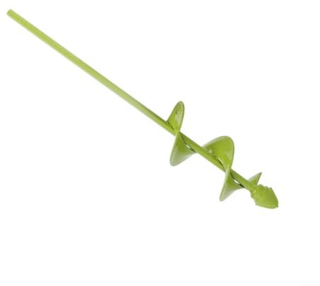 Punta elicoidale massiccia in acciaio per piantagione profonda, punta verde per pali e alberi alti, accessori da giardino robusti (400 x 60 mm)