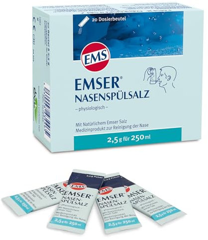 Emser Nasenspülsalz physiologisch zur Vorbeugung von Erkältungen, Allergien und zur Nasenpflege / 20 x 2,5 g Beutel