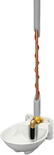 Lister Heizbares Tränkebecken SB 22 H RBH BACTO® PROTECT mit Rohrbegleitheizung 24 Volt / 66 Watt (Frostschutz bis ca. -35°C) - mit Pendelventil 24 Volt - Tränke Kuh Kühe Rinder Pferd Pferde Stall