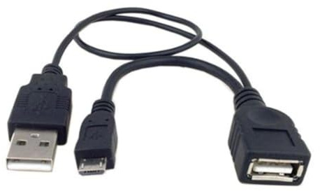 SYSTEM-S 2 in 1 Cavo OTG Host Mirco USB Host Cavo Dati 30 cm per Samsung Galaxy Tab 2, P5110, CH @ T 357 S Duos Y