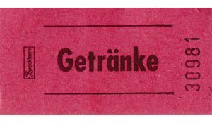 AVERY Zweckform 5x Bon-Rolle rot 5000 Getränke-Marke Wertmarken Bons