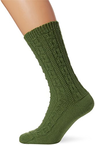 Lusana Trachtensocken Schoppersocken kurz mit Merino-Schurwolle für Herren & Damen | Trachtenschoppersocke mit 6 Zöpfen und verstärkter Ferse und Spitze | Qualität aus Deutschland