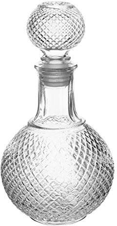 European Glass Bottle with Airtight Stopper, Liquor Decanter, 32 Ounce