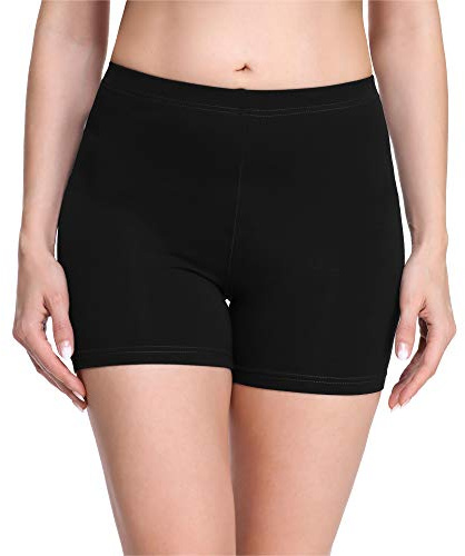 Merry Style Pantaloncini Palestra Donna in Viscosa Shorts Donna per Il Fitness Allenamento Jogging Pantaloncini Sportivi Yoga Hot Pants MS10-283 (Nero, XS)