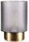 Pauleen Pure 48133 luminaria de sobremesa portátil Cute Glamour, lámpara, Cable y con Pilas, Temporizador de 6 h, Vidrio Ahumado Gris/Metal, 0.8 W