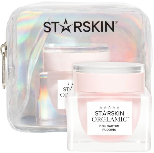 STARSKIN Orglamic Pink Cactus Pudding, Hydrating & Nourishing Cream for all Skin Types, 99.3% Natural with Prickly Pear Cactus Seed Oil & Hyaluronic Acid, Luxurious Glow Moisturizer, K-Beauty - 15ml