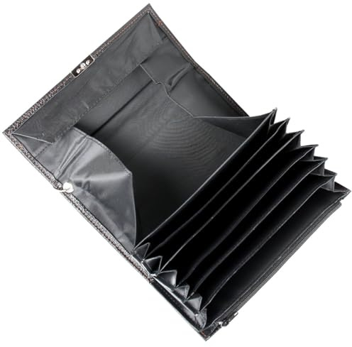 Dernier Kellnerbörse Taxigeldbörse Scheintasche Geldtasche Vegan PVC Schwarz