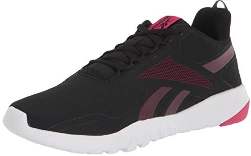 Reebok Women's Flexagon Force 3.0 Cross Trainer, Black/Maroon/Pursuit Pink, 38 EU