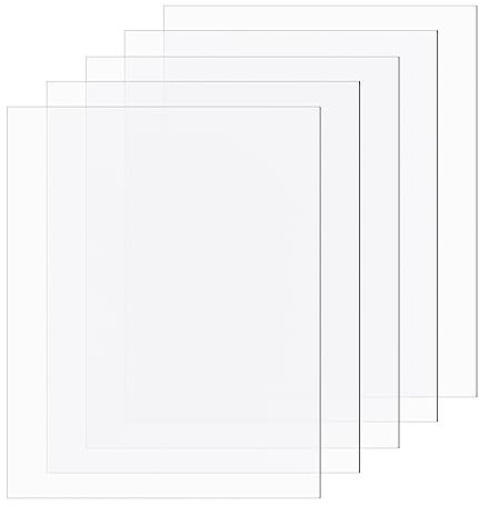 5 Stück Acrylplatten 25x20cm Acrylglas Platten 0.75mm Transparente Acrylplatte für Househld Dekoration Display Bilderrahmen Projektausstellung Malerei