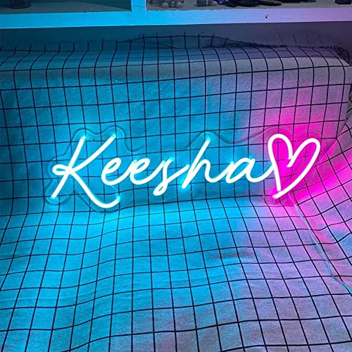 Aslanka Personalisiert LED Neon-Leuchtschilder, Benutzerdefinierte Neonschilder für Wanddekoration Bar Schlafzimmer Hochzeit Geburtstag Party Nagelstudio