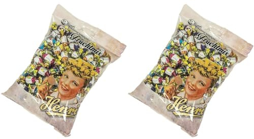 Henri Minbonbons Fruchtmix, ca. 110 kleine Bonbons mit Fruchtgeschmack, 250 g (Packung mit 2)