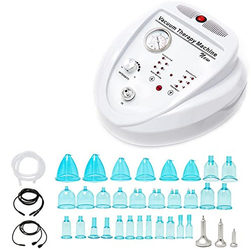 XJZHANG Körperschönheitsmaschine, Vakuumtherapiemaschine, Hautpflege Körpermassagegerät Arm Taille Beinstraffung Und Verbesserung Mit Schröpftherapie-Sets 30 Tassen Und 3 Pumpen
