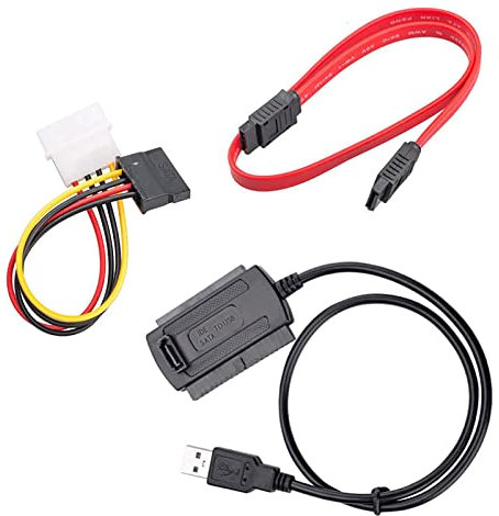 Zeizafa Adaptador de disco duro IDE Sata a USB 2.0, adaptador de cable convertidor de computadora, dispositivo de conexión USB 2.0 a Ide/SATA 2.5/3.5, disco duro Hdd Ssd 480 mb/s, adaptador de disco