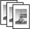 upsimples 3 Pack Bilderrahmen 40x60, Schwarz Rahmen 40x60, Picture Frame für Fotos, Bilder, Poster