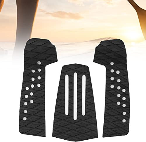 Gonetre Extremsport 3 Stück Surfbrett-Traktionspad, rutschfest, Feuchtigkeitsbeständig, Surfdeck-Matte Skimboard-Zubehör (Orange), 35 X 16 X 7 cm, Surf-Segelboot (Schwarz)