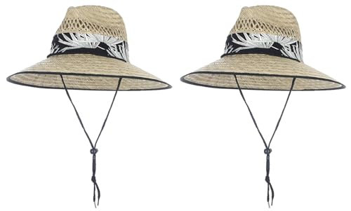 GEMVIE Rettungsschwimmer Hut Unisex Strohhut Atmungsaktiv Sommer Strandhut UV-Schutz Sonnenhut Outdoor Hut (DE/NL/SE/PL, Alphanumerisch, Einheitsgröße, Marine)
