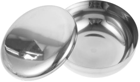 COLLBATH Hochwertige Rasierseifenschale aus Langlebigem Edelstahl Glänzender Rasierbecher für Männer für Nassrasur Silberfarbene Rasierschale für Seife und Creme Praktische Schüssel für Hause