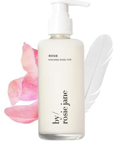 By Rosie Jane Everyday Body Milk (Rosie) - Hydrating Toner & Body Moisturizer to Help Even Skin Tone - Infused with Soothing Aloe Vera and Turmeric Root to Promote Anti-Aging (5 Ounce)