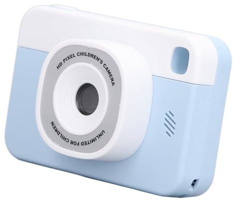 Kleine Kinderkamera, 4-Fach-Digitalkamera, 1080HD-Videokamera 48 MP mit 2,4-Zoll-IPS-Bildschirm, Autofokus, One Touch Zum Verschenken an Kinder. Blau