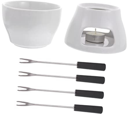 COLLBATH Fondue Chocolate Pot 1 Set Ceramic Cheese Fondue Melting Pot Stove for Cooking