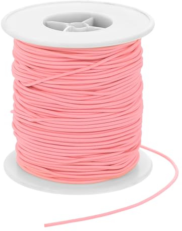 PATIKIL Cordón Elástico 70 m, 2 mm de Cuerda Elástica para Pulseras para Hacer Joyas, Collares, Abalorios y Manualidades DIY, Rosa Oscuro