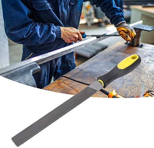 Metallfeile, Feilenwerkzeug 8-Zoll-Metallfeilen-Werkzeugschärfer für Profis und Heimwerker (8-Zoll-Flachfeile mit groben Zähnen und Griff)