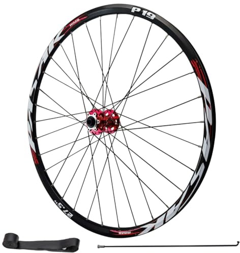 LPYDWZ MTB hjulsats 26 Tum 27,5 29 ER, Aluminiumlegering Cykelfälg HG Tätat Lager 142 Mm Genomgående Axel 32H Främre Bakre Fälg For 7-12-växlad Kassett(THRU AXLE Front wheel,27.5 inch)