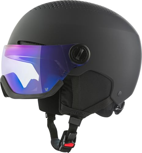 ALPINA ARBER Visor V - sicherer & Leichter Skihelm für Erwachsene, mit hochwertigem selbsttönendem Visier, optimale Stoßabsorption