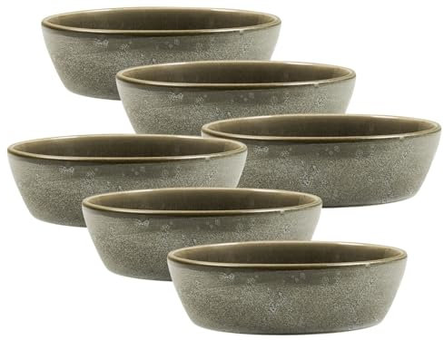 BITZ Bowl matt Grey/Shiny Grey 18 cm Set6