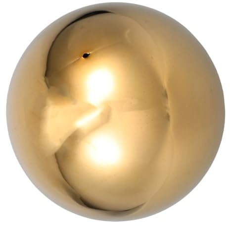 TOYANDONA Sfera riflettente Specchio Palline da Bacino galleggianti Palle riflettenti Giardini riflettore palle Sfera Sguardo decorazione esterna sfera Acciaio Inox Dorato