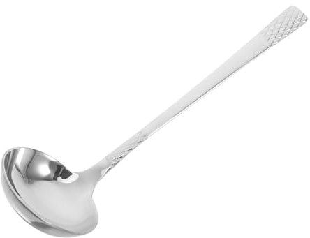 GLEAVI Cucchiaio Da Cucina in Acciaio Inossidabile Spesso Per Cucinare Zuppe Pentole Calde e Salse Cucchiaio Per Olio Mestolo Per Servire Mestolo Per Per Servire