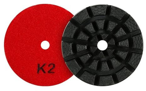 Polishing Pads 2PC 4Inch 100mm 4 Step Dry/Wet Diamond Polishing Pads For Granite Floor Floor Grinding Machine Abrasive Tool Grinding Tools ()