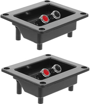 Operitacx 2 Pezzi Connettori Terminali Della Scatola Dell'altoparlante Per Subwoofer e Casse Acustiche, Collegamento Sicuro Per Impianti Audio Domestici e Da Palcoscenico
