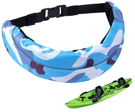 Juego de cinturón inflable, cinturón de cintura inflable manual - Accesorios de seguridad reutilizables para kayak, canotaje, surf, paddleboarding, vela y natación