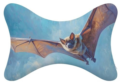 Jubonexis Lot de 2 coussins de nuque en forme d'ailes de chauve-souris pour siège de voiture