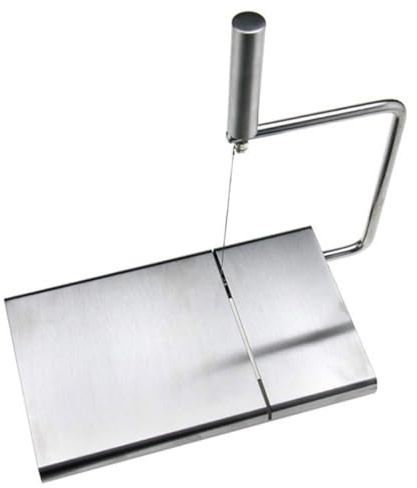 NAMOARLY Cortador De Queso De Acero Inoxidable Alambre Ajustable, Tabla Para Cortar y Servir, Patas Antideslizantes, Apto Para Queso, Mantequilla y Jamón, Utensilio De Cocina Multifuncional