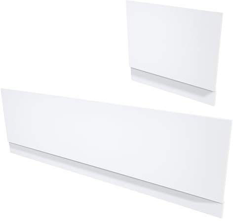 Waterproof Bath Panel Set – 1700mm Front & 700mm End Panel with Adjustable Plinth 100% Waterproof PVC Foam Board, High-Gloss White Finish, Scratch & UV Resistant, Easy DIY Installation (Full Set)