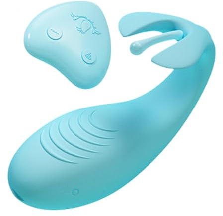 Sex Spielzeug Tragbarer Dildo Vibrator für Die Frau, mit 10 Vibrationsmodi, 3-Gang Fernbedienung Vibratoren Sexspielzeug für Paare Sex Frauen, Blau