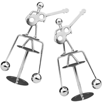 FIXOSHEE 2 Pcs Physics Balancing Desktop Ornament Guitar and Man Sculpture Simple Stylish Tabletop Decor for Office Home Creative Balance Games
