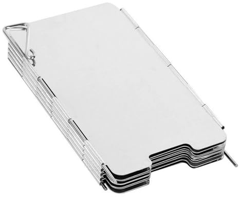 Homoyoyo Parabrezza Pieghevole per Fornello da Campeggio 9 Pezzi Spilli, Paravento Esterno Portatile per Barbecue e Fornelli, Accessorio Cucina Outdoor Resistente e Leggero Custodia