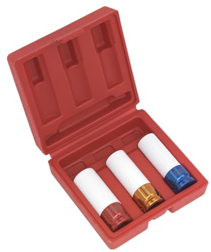 Sealey Alloy Wheel Impact Socket Set 3pc 1/2 Sq Drive