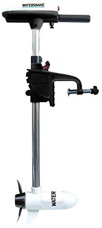 Watersnake T18 ASP 18lb Thrust 12V Electric Saltwater Trolling Boat Motor – Lightweight 2.2kg, 24 Shaft, 2-Blade Weedless Prop, Adjustable Transom Mount – Ideal for Kayaks, Canoes, & Inflatables