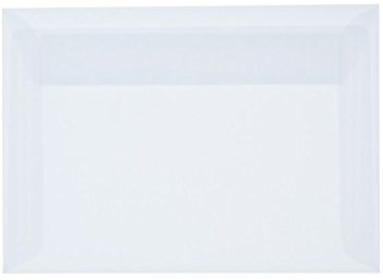Paper24 25 transpante Briefumschläge DIN B6 (125 x 176 mm) mit Haftstreifen, Abziehstreifen, 100 g/qm, für Hochzeitskarten, Einladungen, Geburtstagskarten (Transparent)